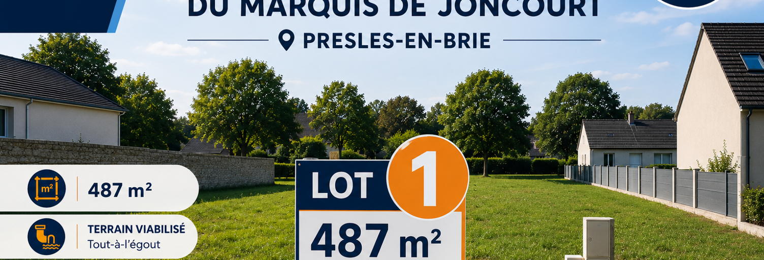 Terrain  487 m² à vendre à Presles-en-Brie (77220)