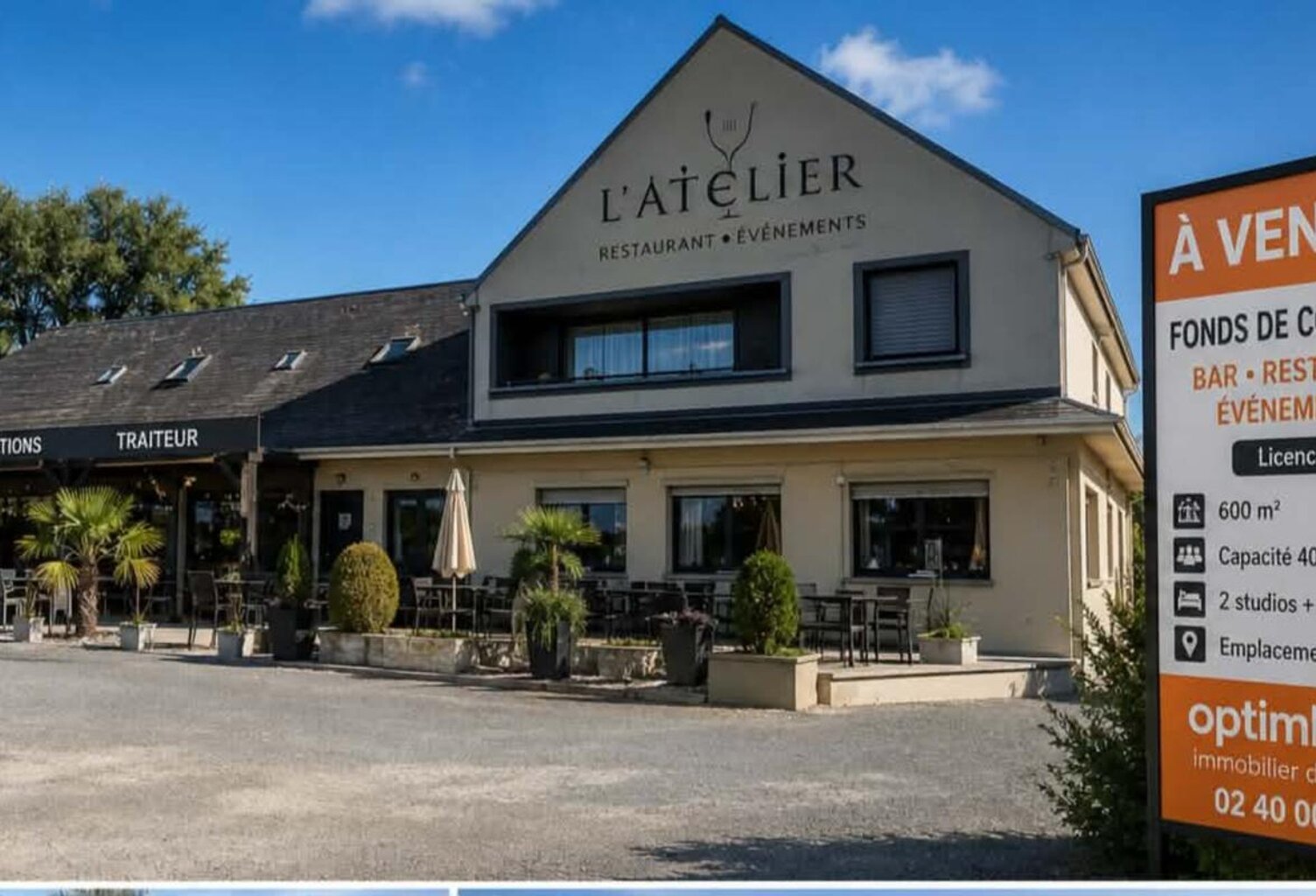 À VENDRE – FONDS DE COMMERCE BAR, RESTAURANT & ÉVÉNEMENTIEL SAVENAY (44) — photo 1