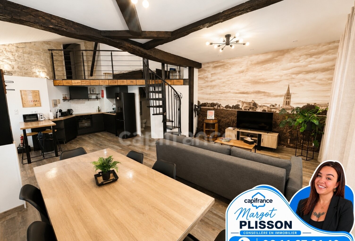 ENSEMBLE IMMOBILIER 104 m² – 2 LOGEMENTS – HYPER CENTRE SAINTES — photo 1