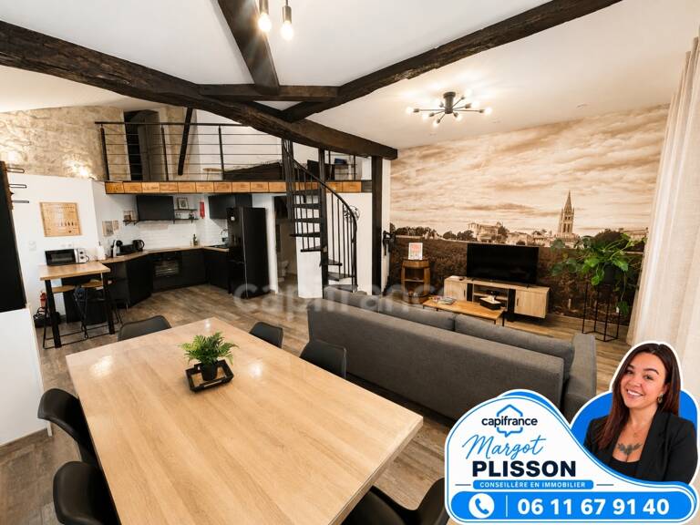 ENSEMBLE IMMOBILIER 104 m² – 2 LOGEMENTS – HYPER CENTRE SAINTES — photo 1