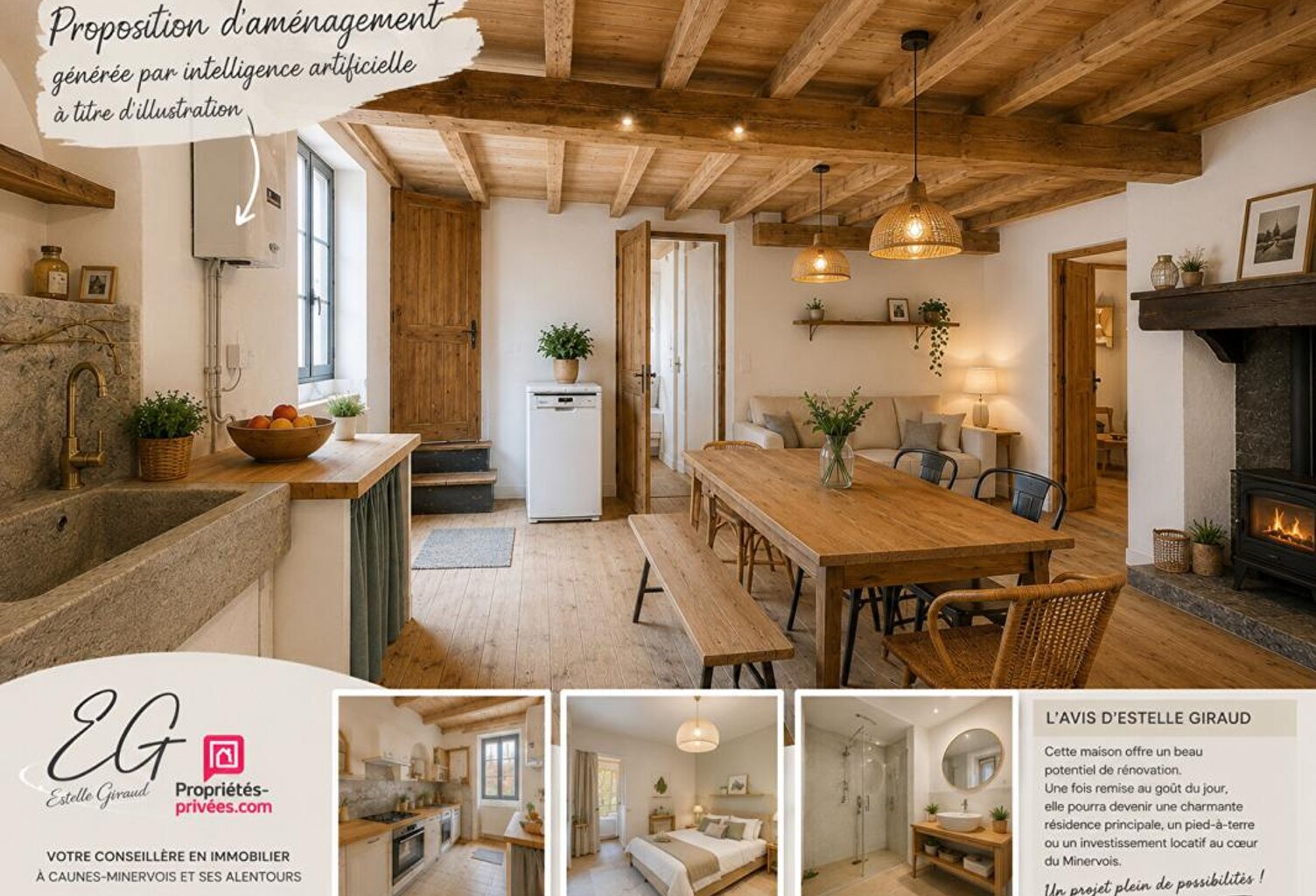 Maison Caunes Minervois à rénover :  2 chambres, atelier à rénover — photo 1