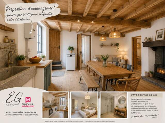 Maison Caunes Minervois à rénover :  2 chambres, atelier à rénover — photo du bien