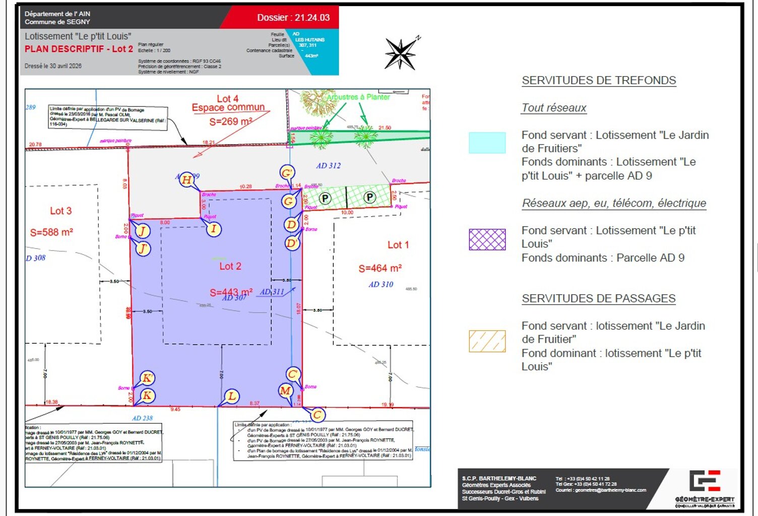 SEGNY - Terrain constructible - viabilisé - libre constructeur — photo 1