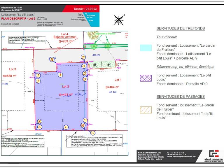 SEGNY - Terrain constructible - viabilisé - libre constructeur — photo 1