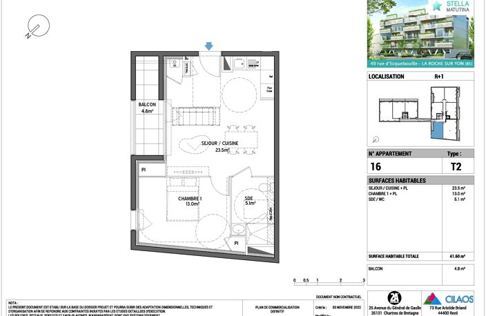 À LOUER – T2 neuf de 41 m² avec balcon CENTRE VILLE La Roche-sur-Yon — photo 5