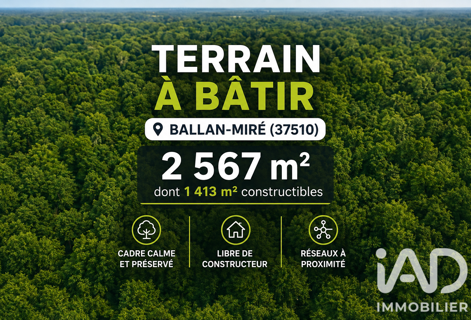 Vente Terrain à bâtir 2 567 m&sup2; — photo 1