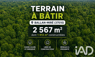 Terrain  2567 m² à vendre à Ballan-Miré (37510)