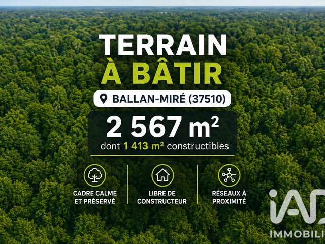 Vente Terrain à bâtir 2 567 m&sup2; — photo du bien