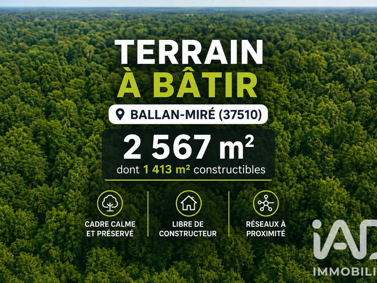 Vente Terrain à bâtir 2 567 m&sup2; — photo 1