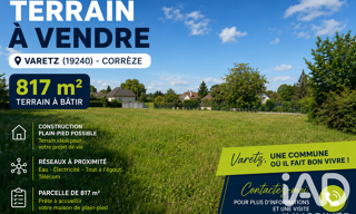 Terrain  817 m² à vendre à Varetz (19240)