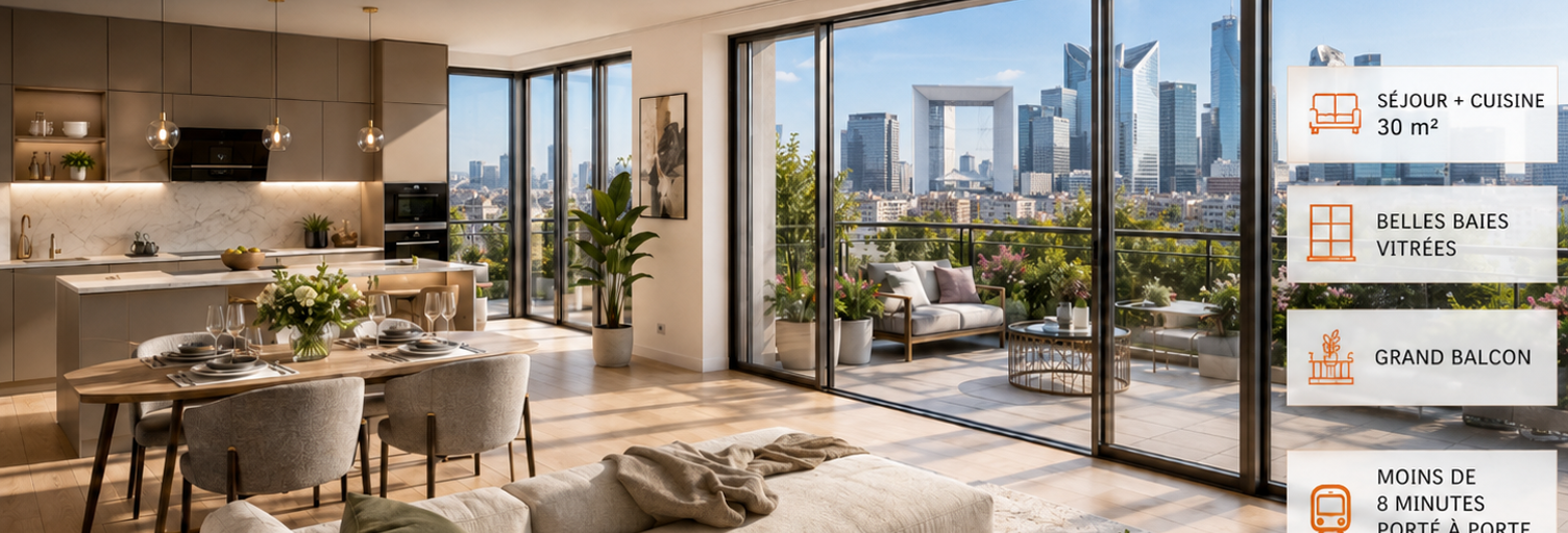 Appartement 2 Pièces 93 m² à vendre à Nanterre (92000)