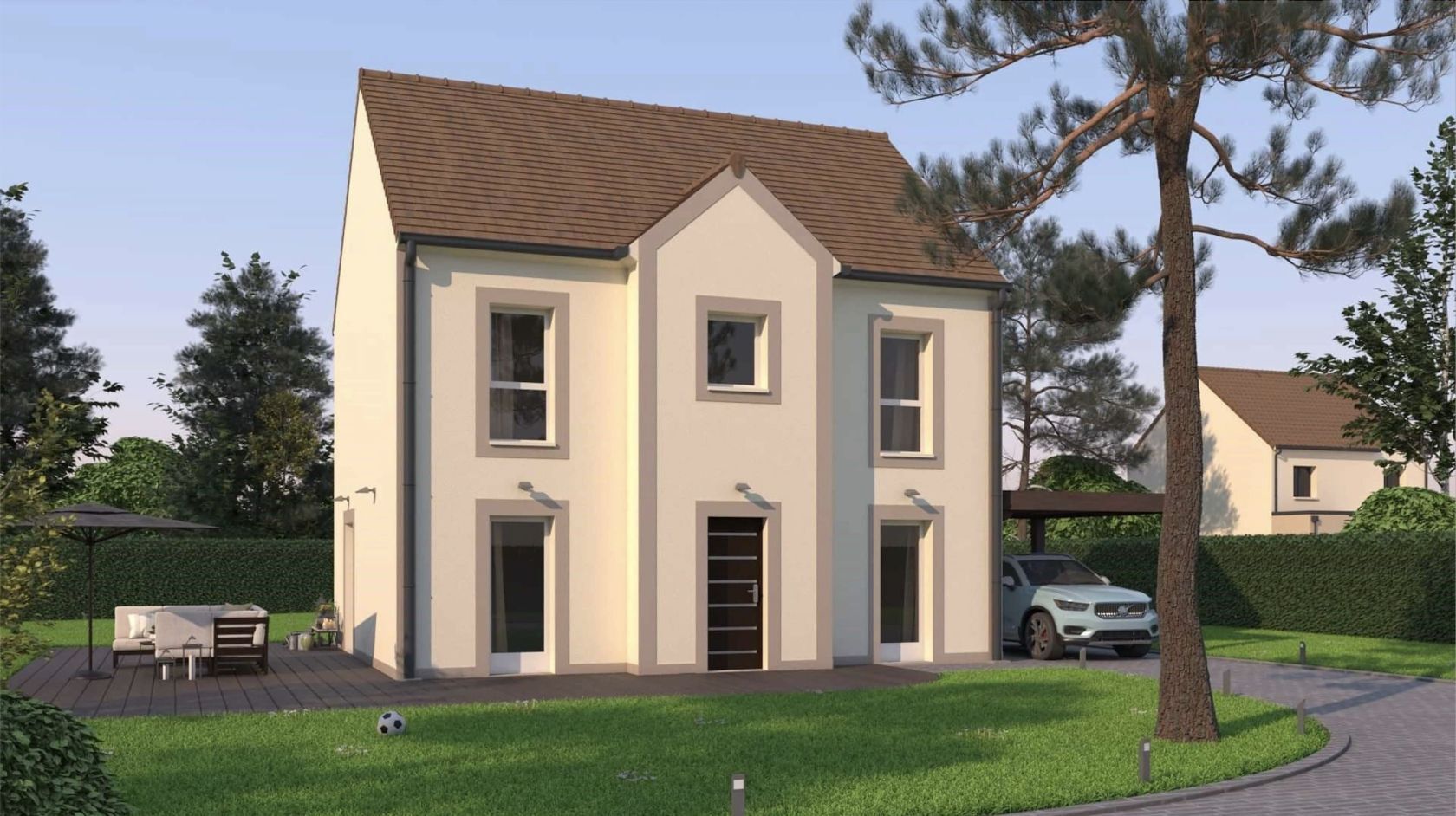 Projet de construction d'une maison 99.55 m² avec terrain à MEZY-SUR-SEINE (78)
