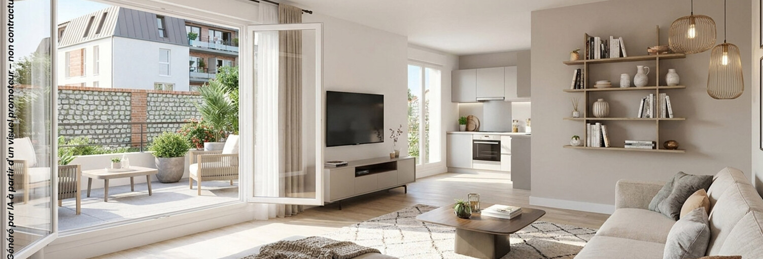 Appartement neuf T1, T2 Pièce 26 à 47 m² à vendre à Petit-Couronne (76650)