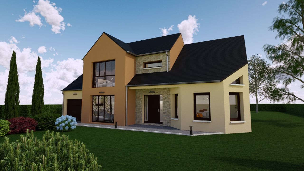 Projet de construction d'une maison 138 m² avec garage accolé