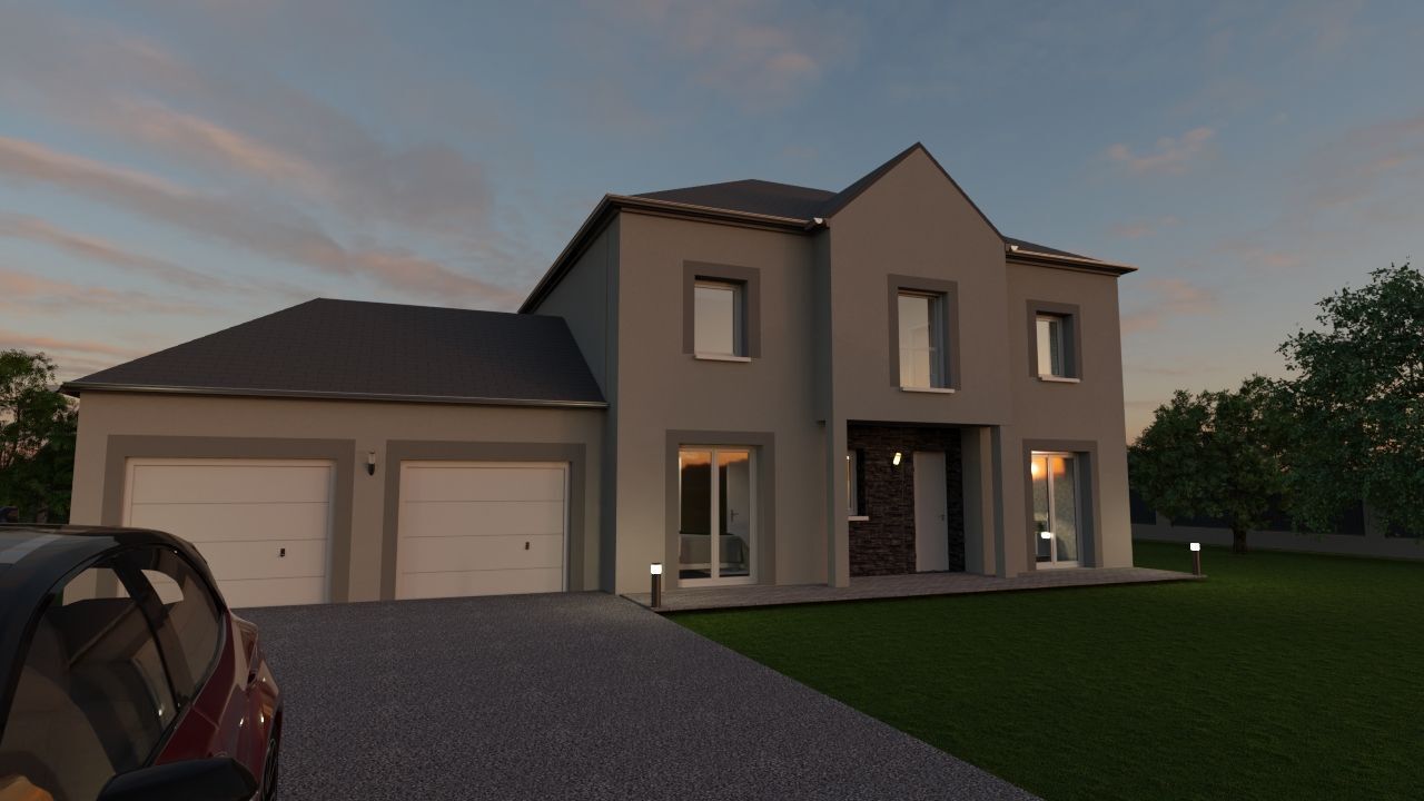 Projet de construction d'une maison 131 m² avec double garage