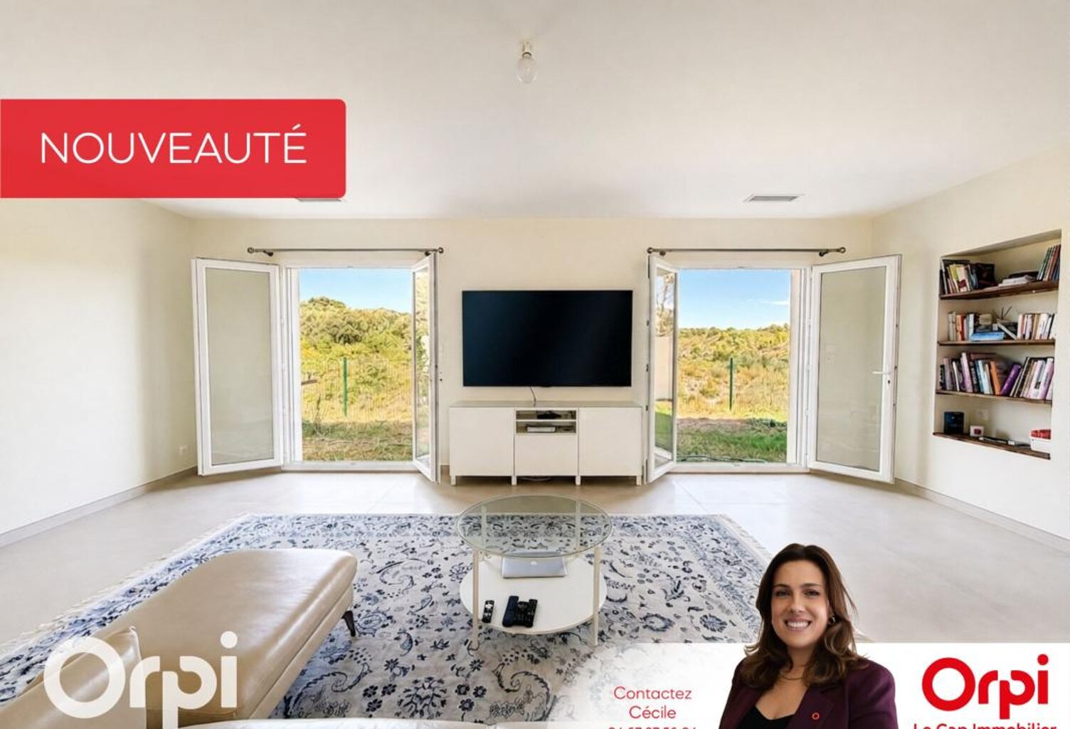 Vue panoramique à 180° sur la garrigue pour cette villa contemporaine d’exception de 186 m² — photo 1