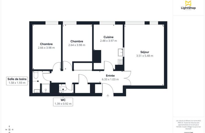 Appartement 3 pièces - 63 m² - Rue De La Chapelle, Paris — photo 3