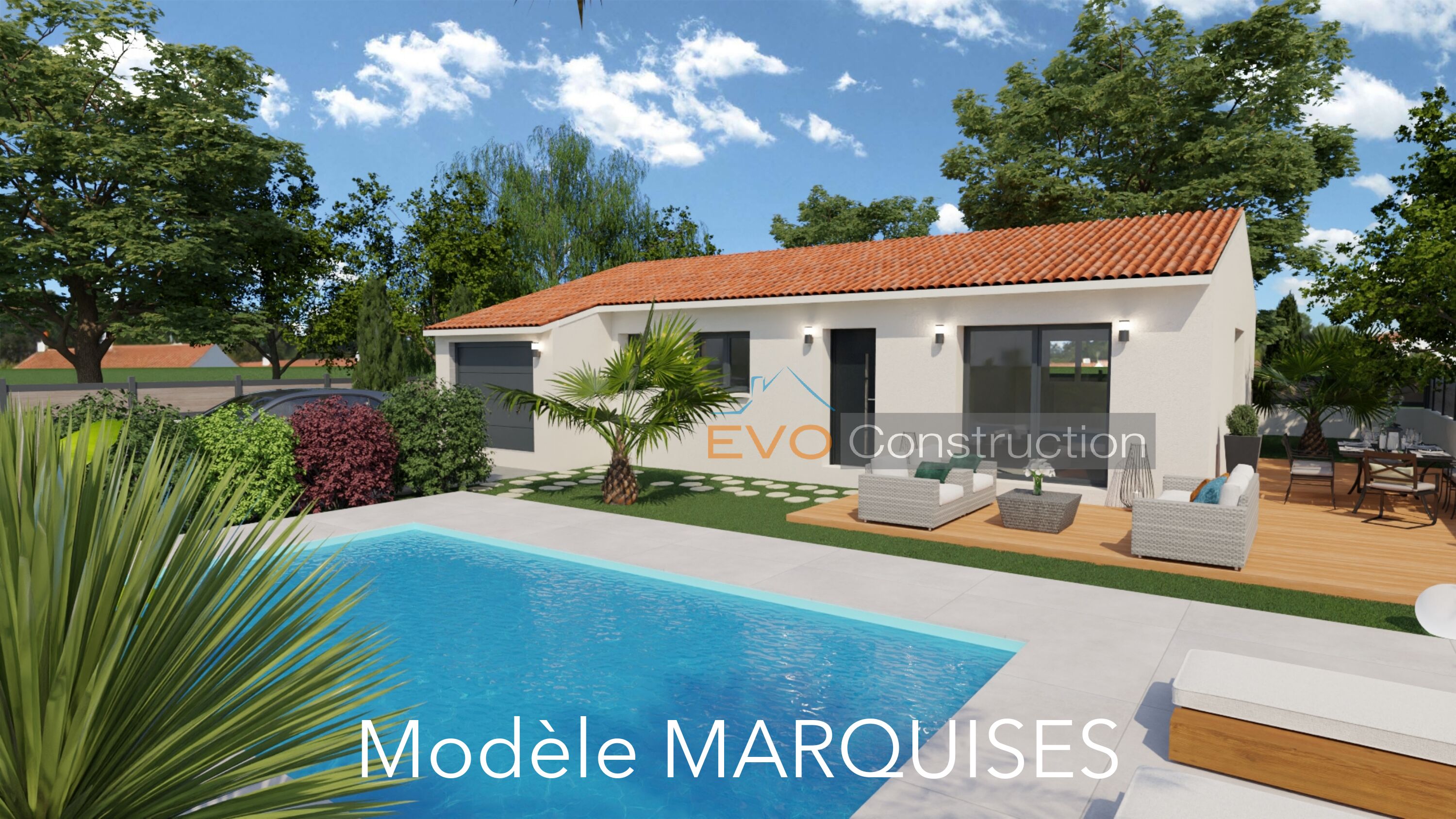 Villa neuve sur beau terrain à Opoul Périllos