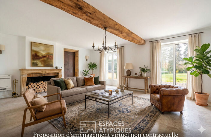 Maison de caractère rénovée grand jardin au sein d'une propriété du XIXe siècle — photo 3