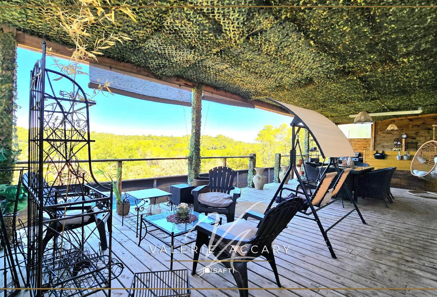 Rocbaron : Mobil home T4 de 57 m² sur un terrain de 290 m² avec terrasse de 100 m², spa, cave de 30 m²... — photo 1