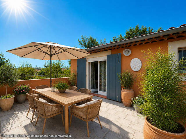 HAUT DE VILLA lumineux avec terrasse de 21 m² , à quelques minutes du centre ville. — photo du bien