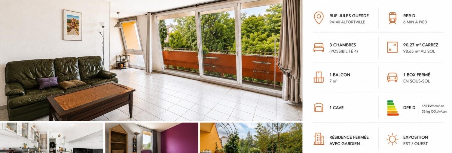 Appartement 4 Pièces 90 m² à vendre à Alfortville (94140)