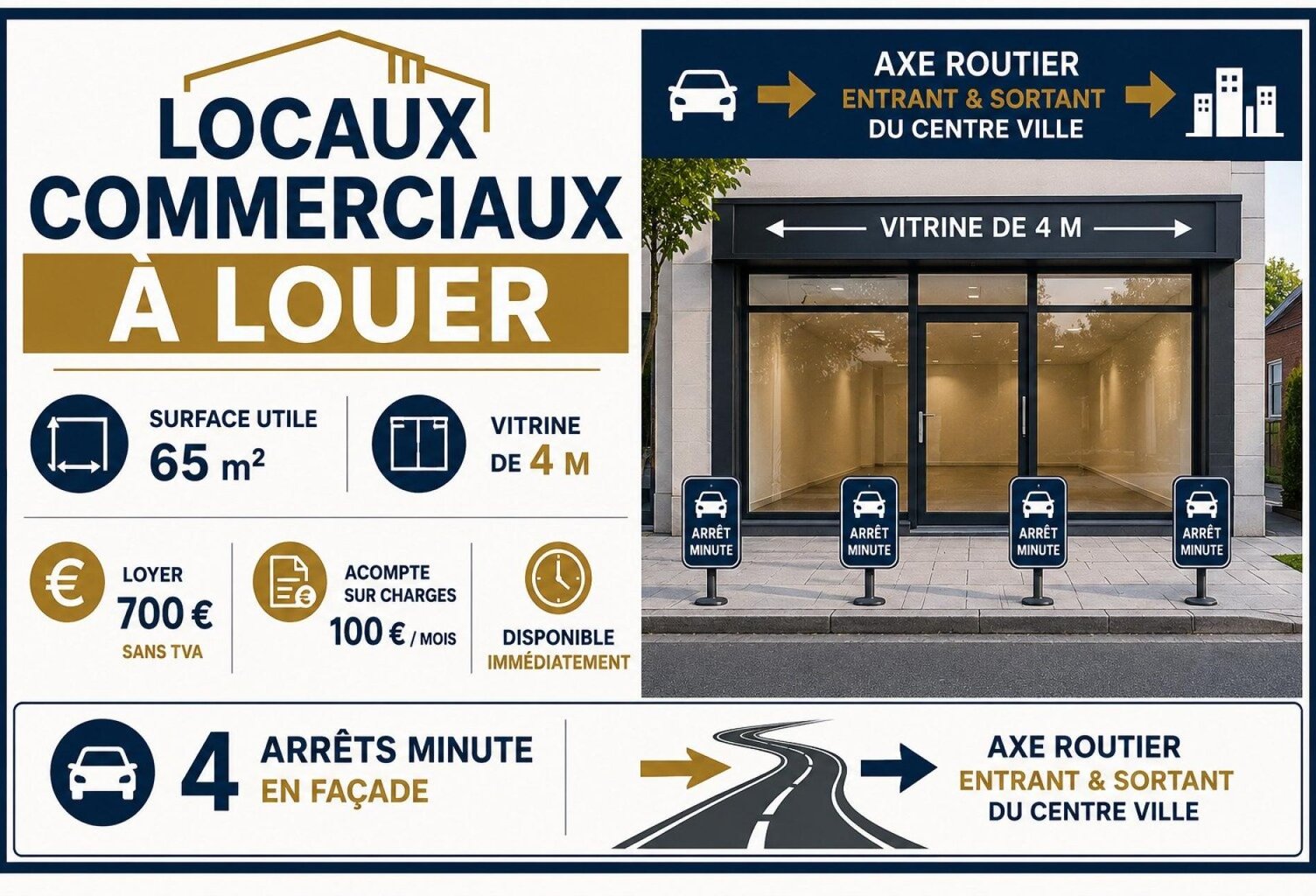 Local à louer  Emplacement stratégique à proximité de la Place Napoléon — photo 1