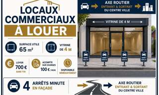 Commerce 2 Pièces 65 m² à louer à La Roche-sur-Yon (85000)