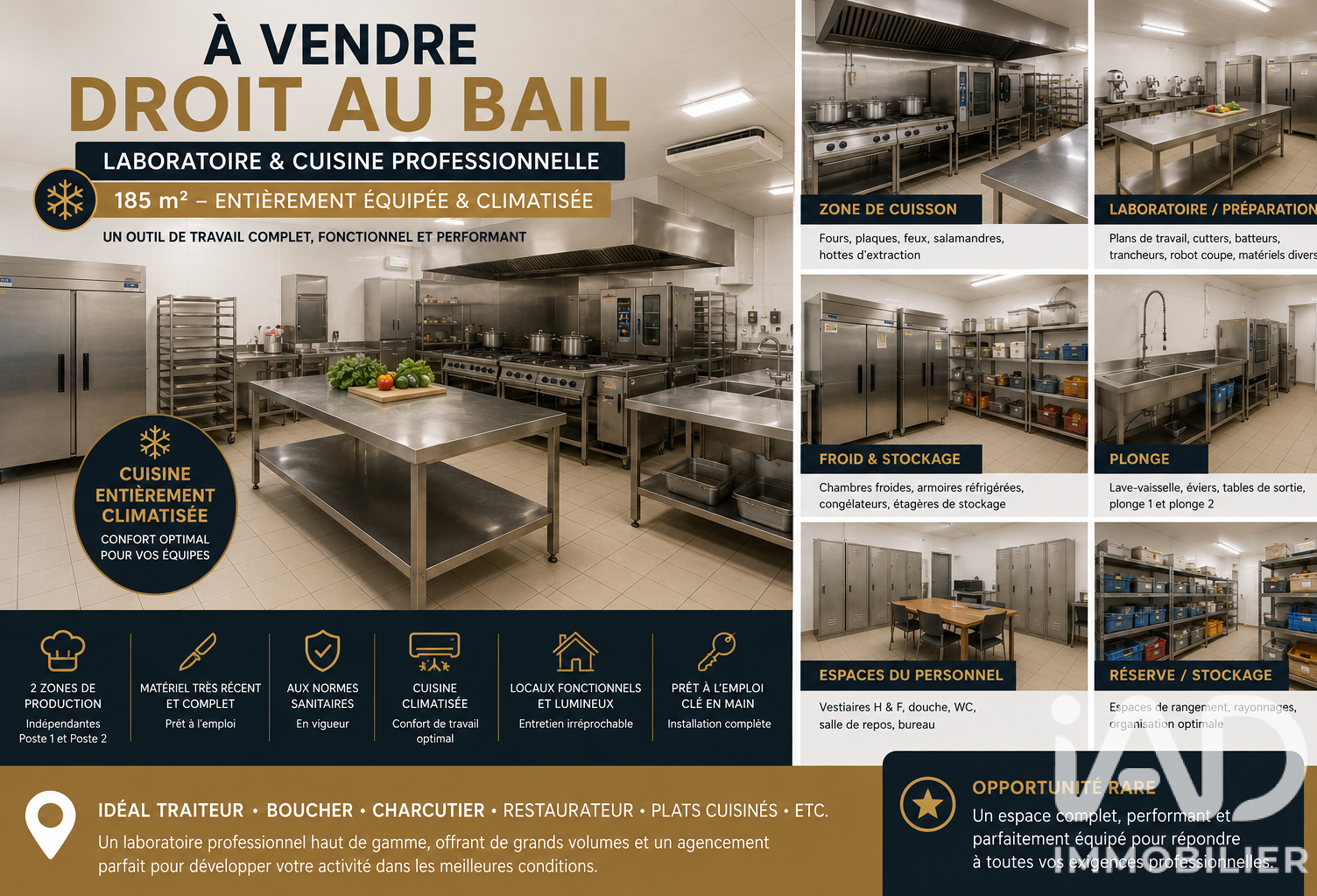 Vente Local commercial 185 m&sup2; — photo 1