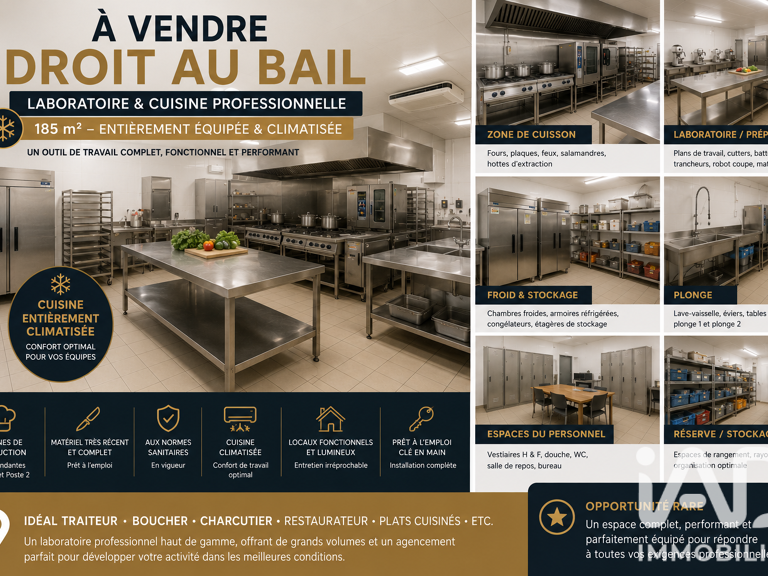 Vente Local commercial 185 m&sup2; — photo 1