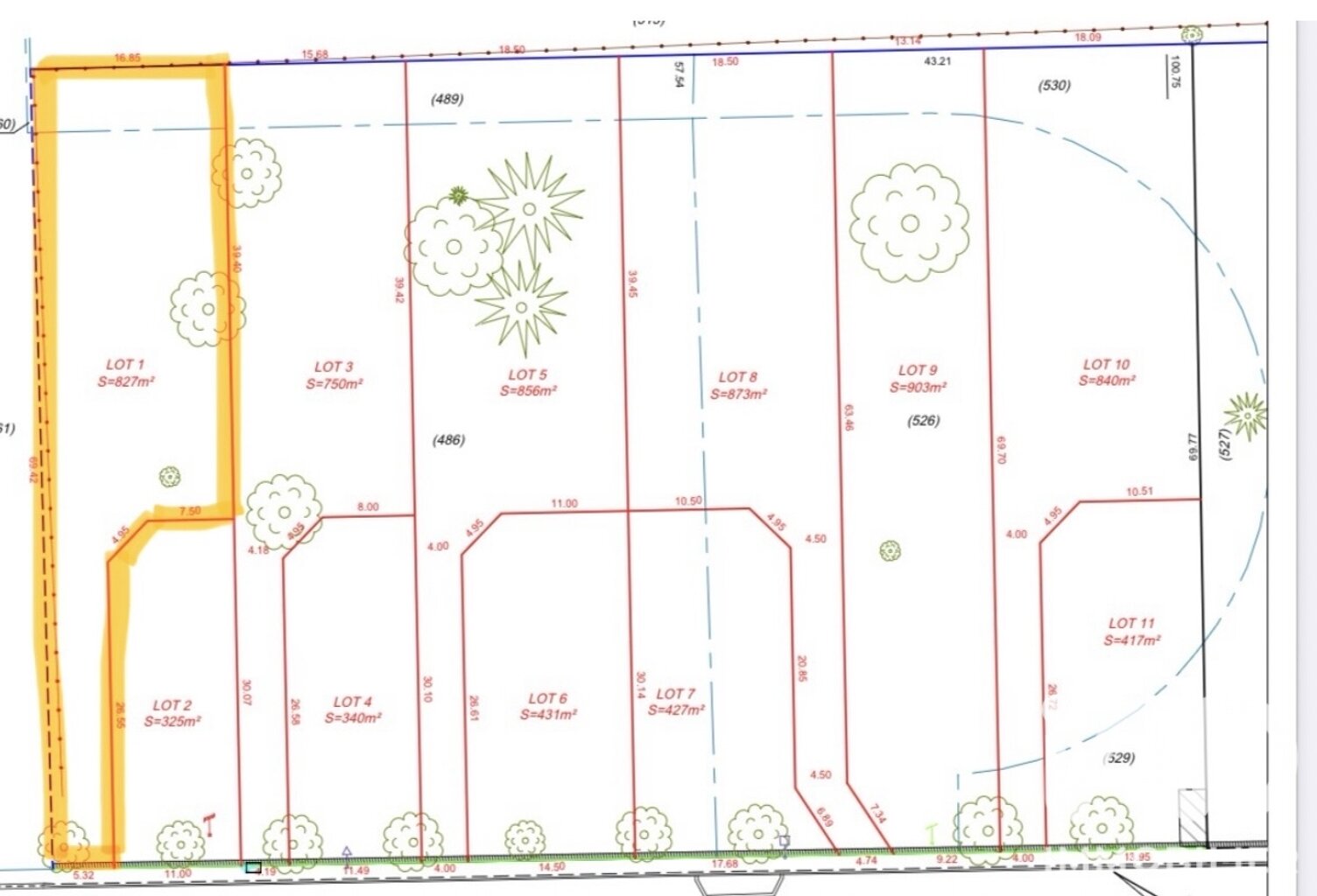 Vente Terrain à bâtir 827 m&sup2; — photo 1