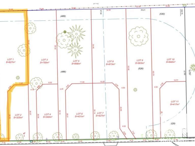 Vente Terrain à bâtir 827 m&sup2; — photo 1