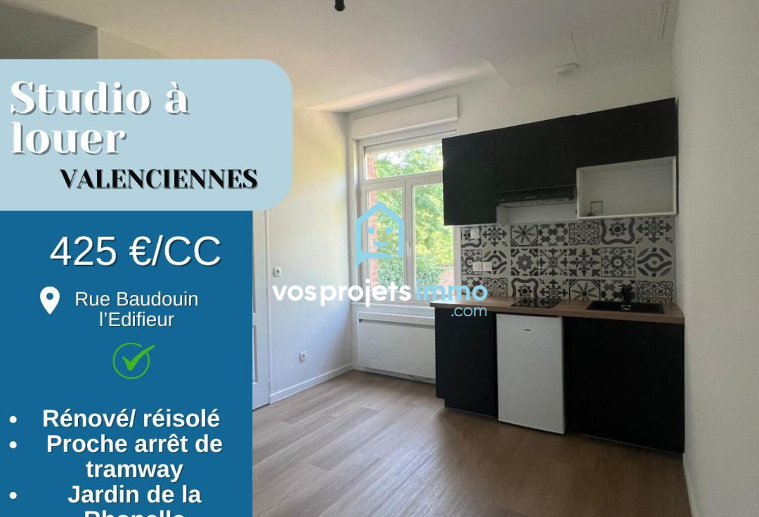 Studio 18m2 1 er étage proche parc de la Rhonelle — photo 1