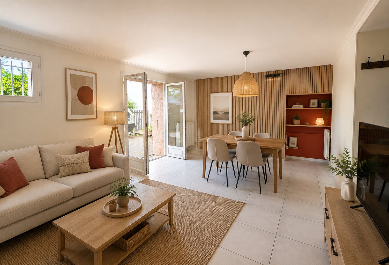 Craponne   T2 avec grande terrasse de 40 m2, parking et box — photo 1