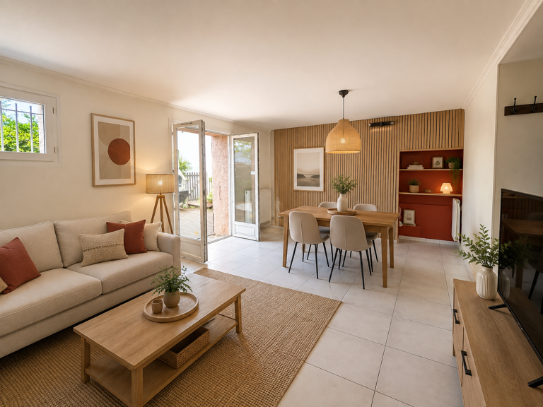 Craponne   T2 avec grande terrasse de 40 m2, parking et box — photo 1