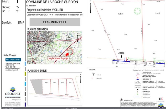 Terrain La Roche Sur Yon 807 m2 — photo 3