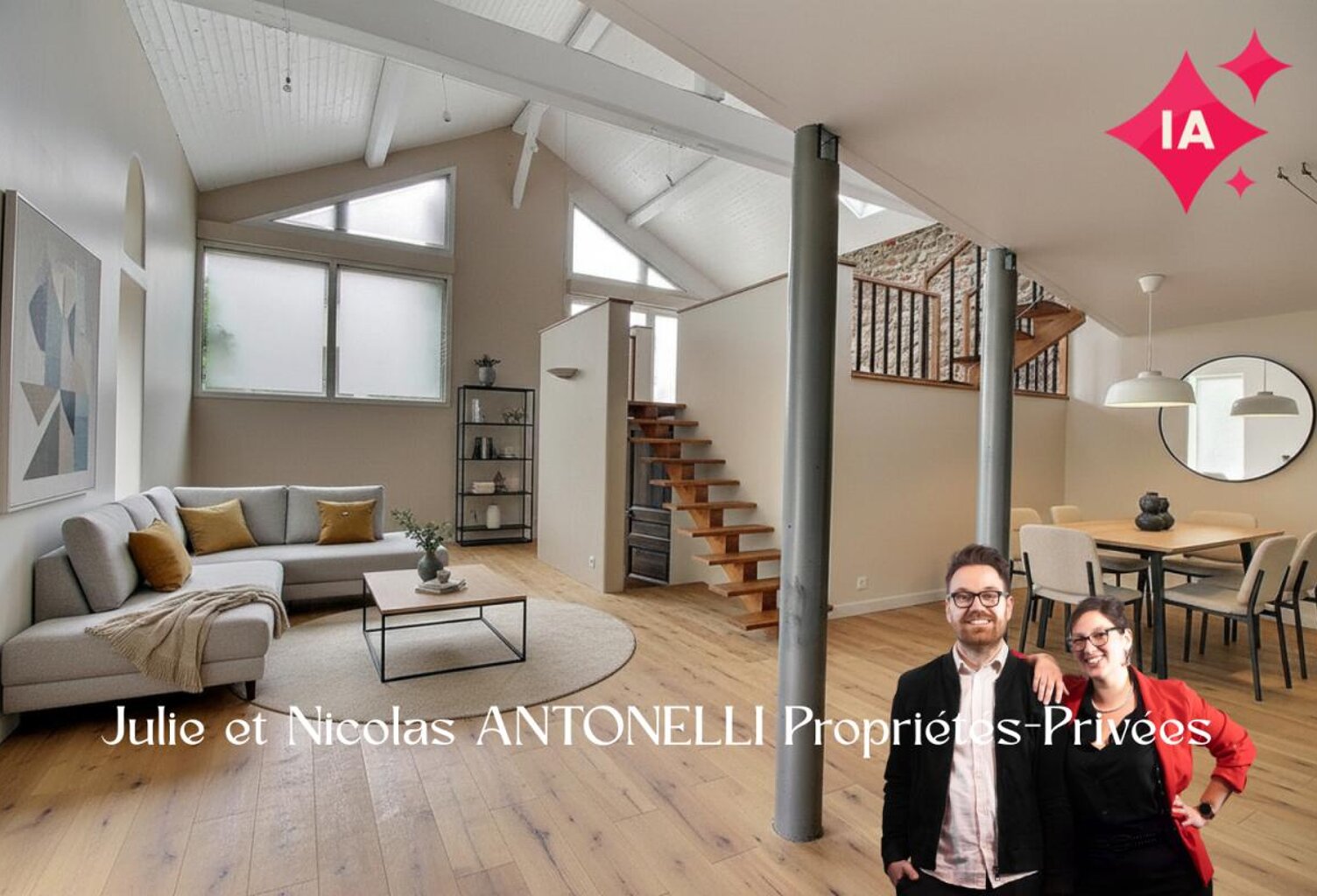 LA FOUILLOUSE (42480) Maison en pierre 212m² habitables 6 chambres garage et jardin — photo 1