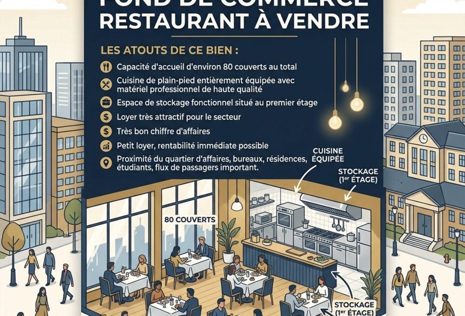 Vente Restaurant 90 m&sup2; — photo 1