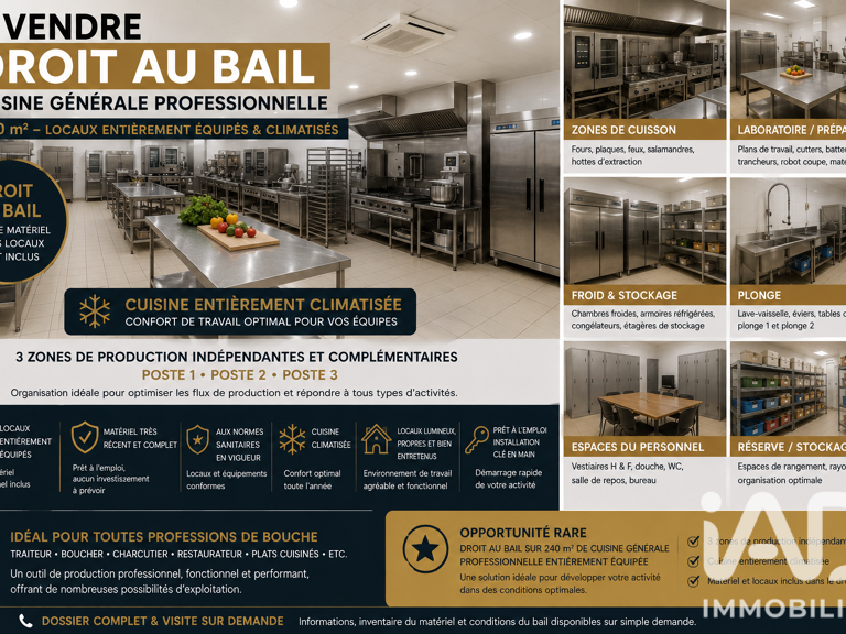Vente Traiteur 240 m&sup2; — photo 1