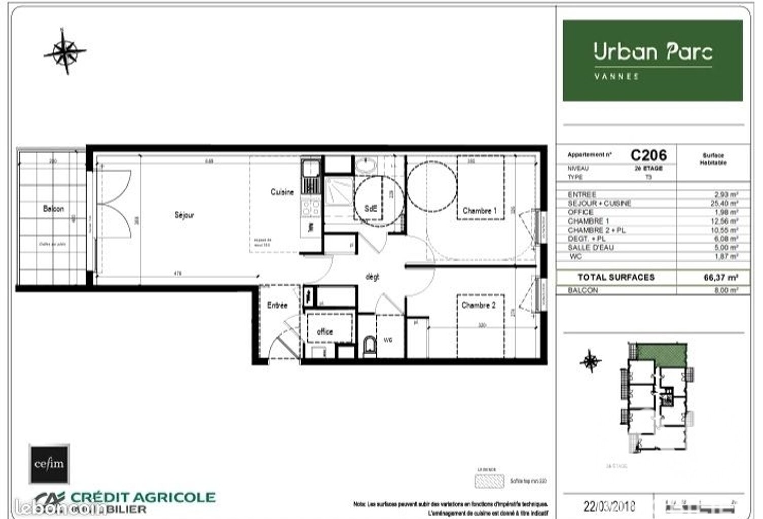 Vente Appartement 3 pièces — photo 1
