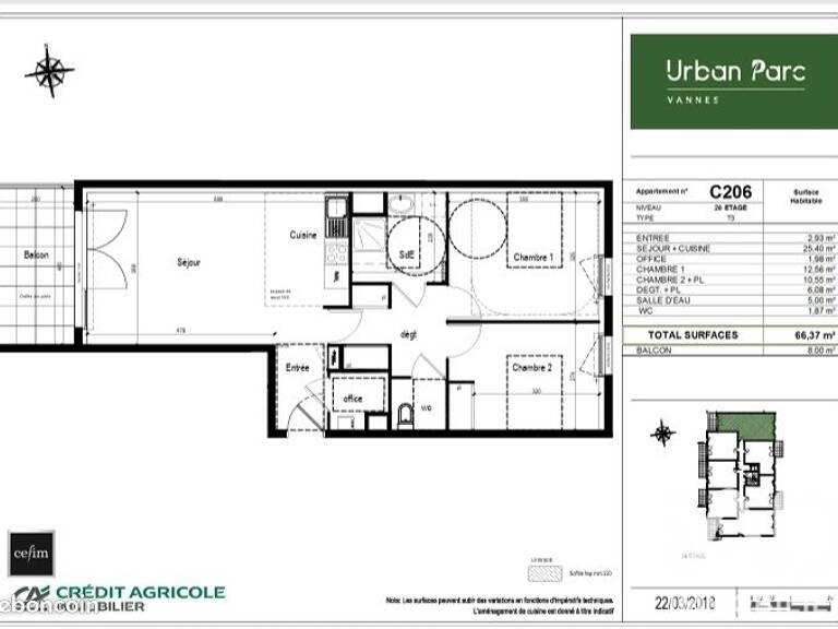 Vente Appartement 3 pièces — photo 1
