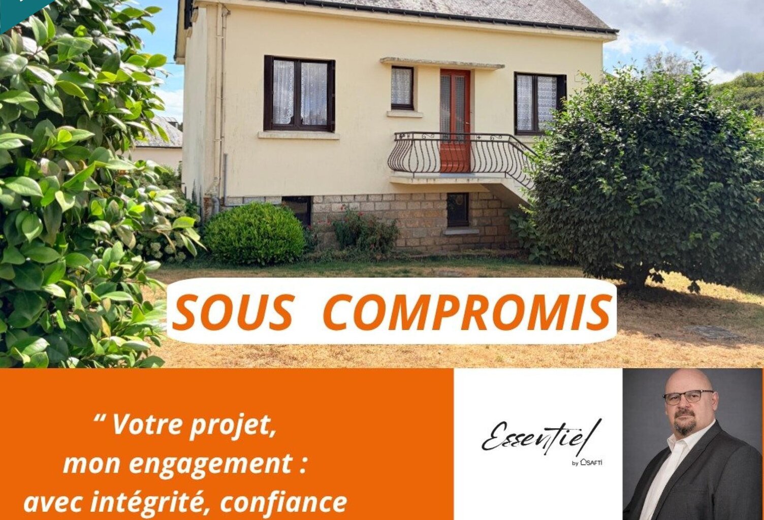 MAISON SUR SOUS-SOL DE 103 M2, 4 CHAMBRES SUR TERRAIN DE 1800 M2 A PLUMELIAU — photo 1