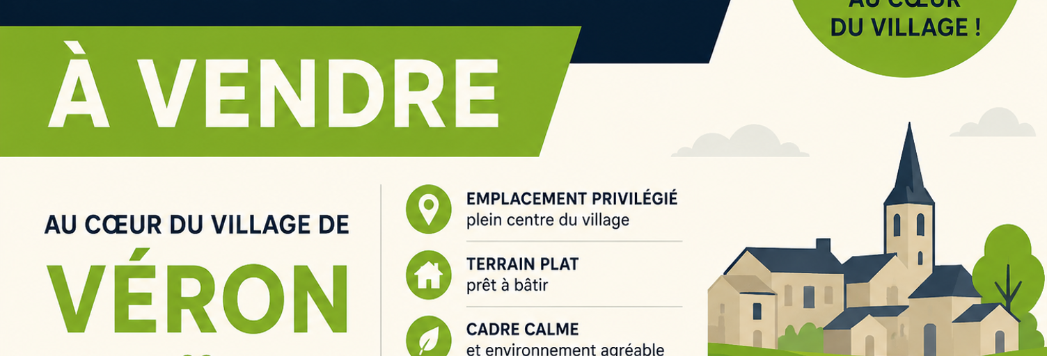 Terrain  625 m² à vendre à Véron (89510)