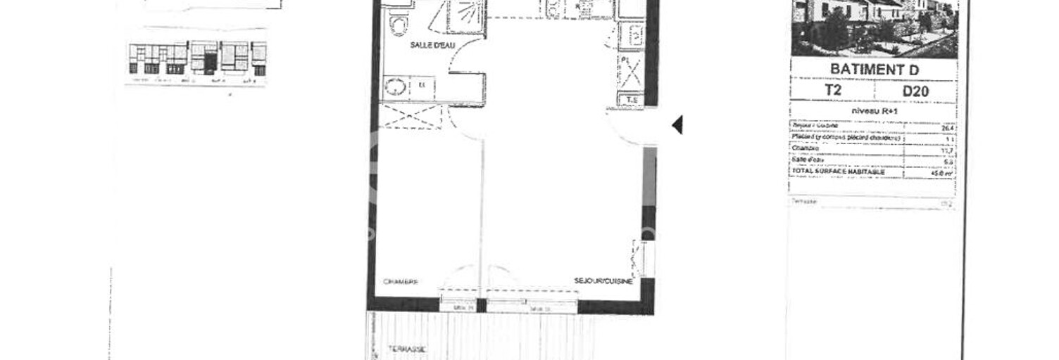 Appartement 2 Pièces 45 m² à louer à Villeneuve-Tolosane (31270)