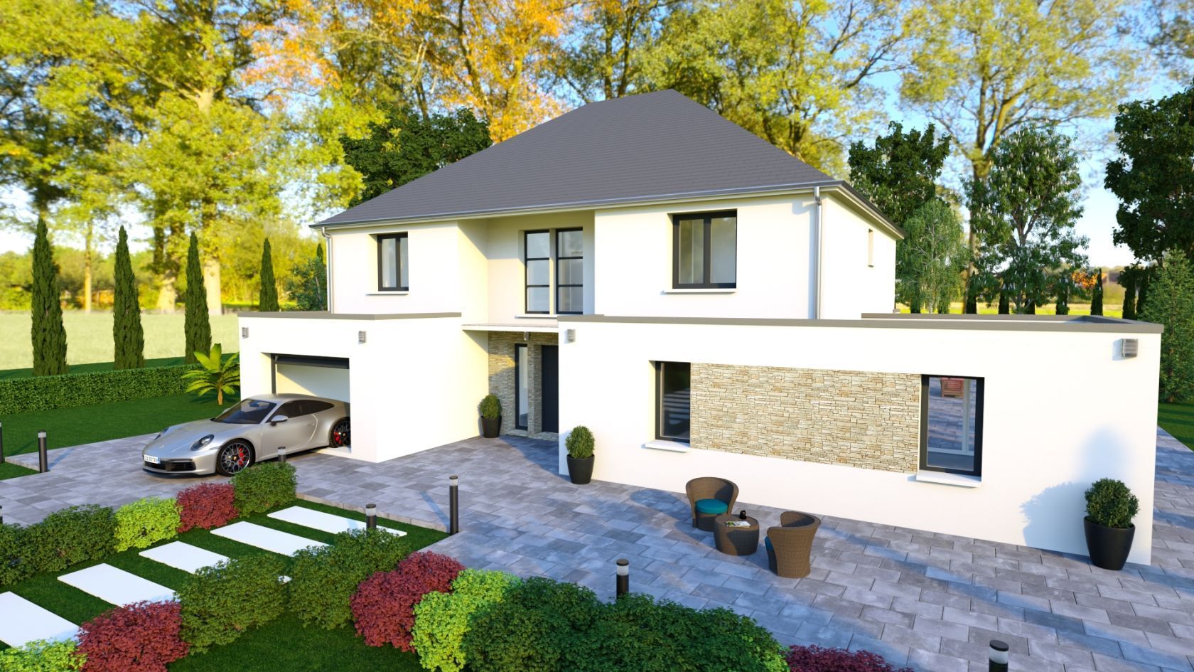 Projet de construction d'une maison 160 m² avec terrain à SAINT-FIACRE (77)