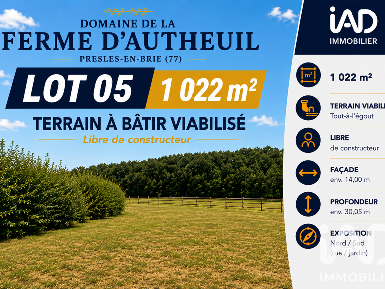 Vente Terrain à bâtir 1 022 m&sup2; — photo 1