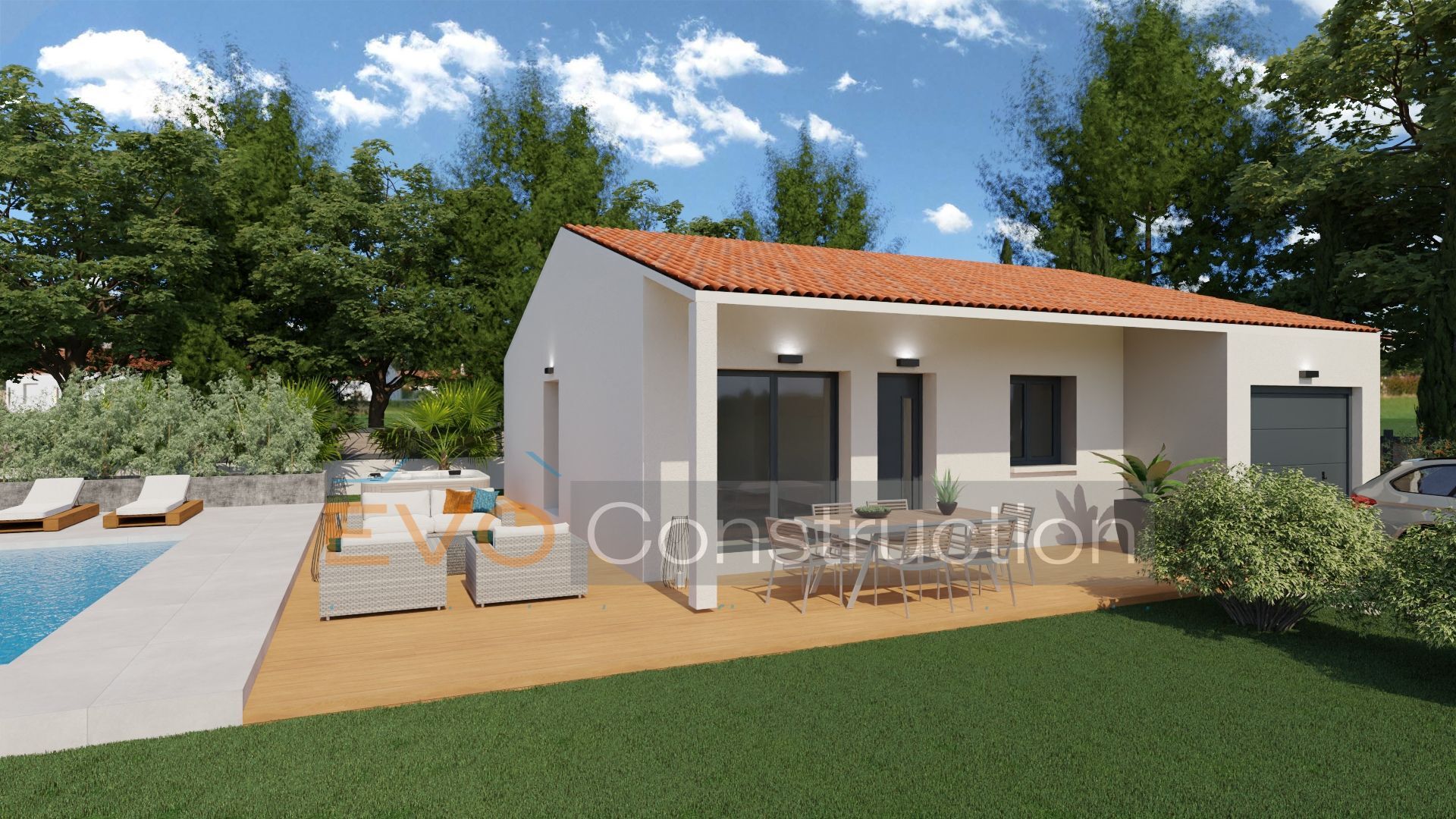A Espira de Conflent, Villa T4 en 4 Faces sur une parcelle de 525m²
