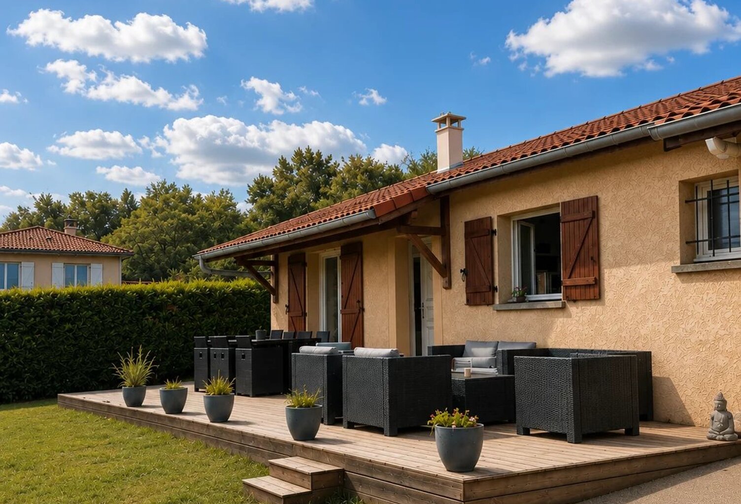 Maison trois chambres, avec garage et piscine. — photo 1