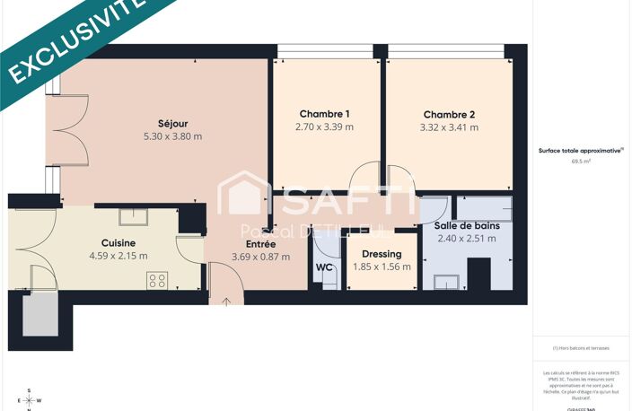 GARCHES - Buzenval 3 pièces 69 m²  Balcon  Parking — photo 3