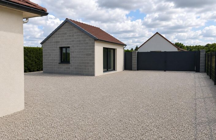 Voici quelques accroches courtes et percutantes :  Neuve & exceptionnelle Votre rêve commence ici Maison neuve d'exception Épervans, coup de cœur Un bien rare ! Prestations haut de gamme Le confort absolu Neuf, espace, liberté Maison + dépendance Une opportunité unique — photo 3